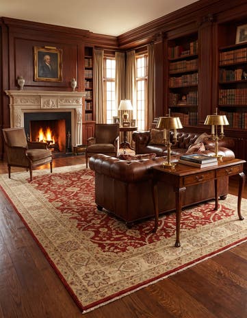 8' 11 x 11' 10 Hand Knotted Ziegler Rug