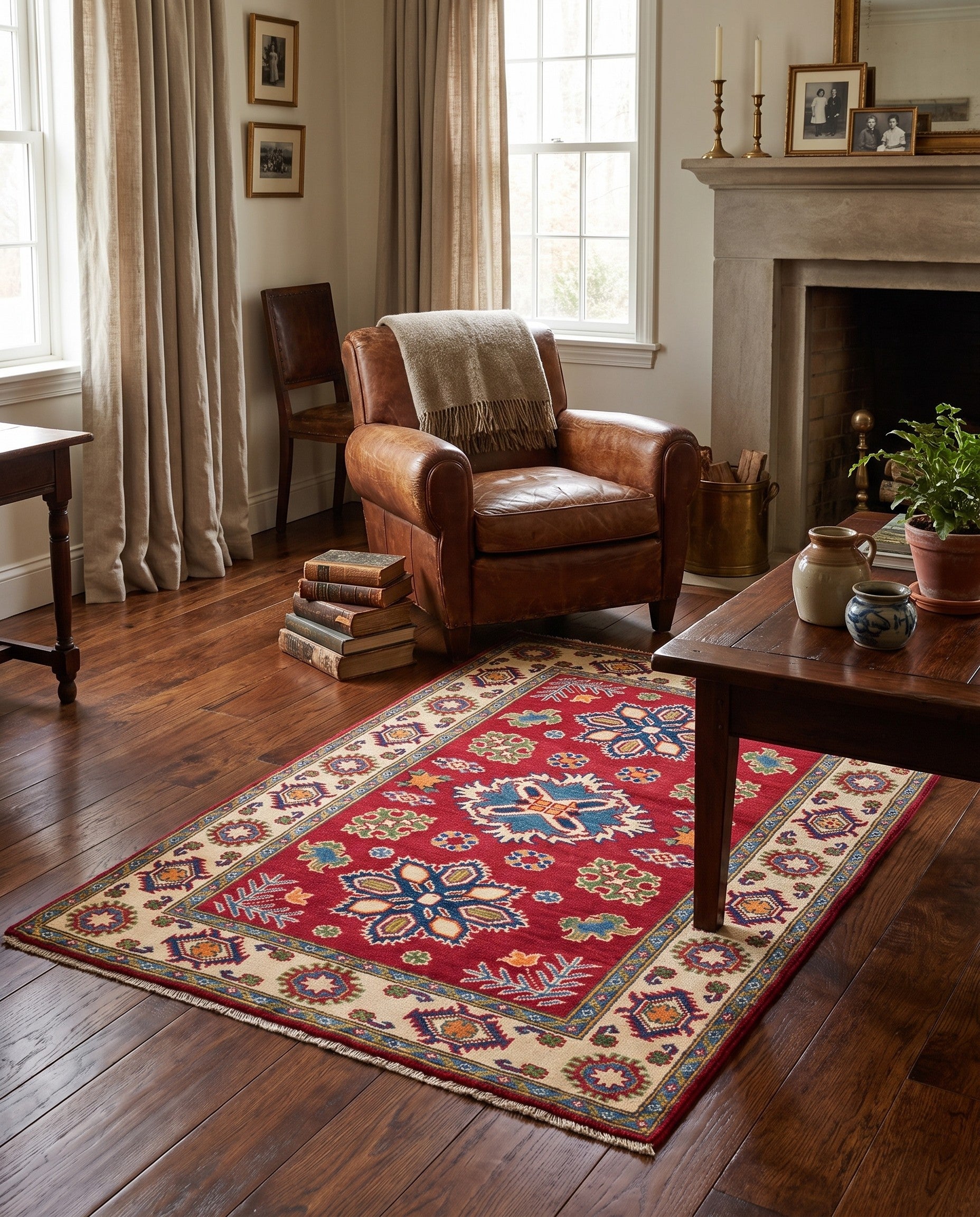 3' 3 x 4' 7 Hand Knotted Kazak Rug
