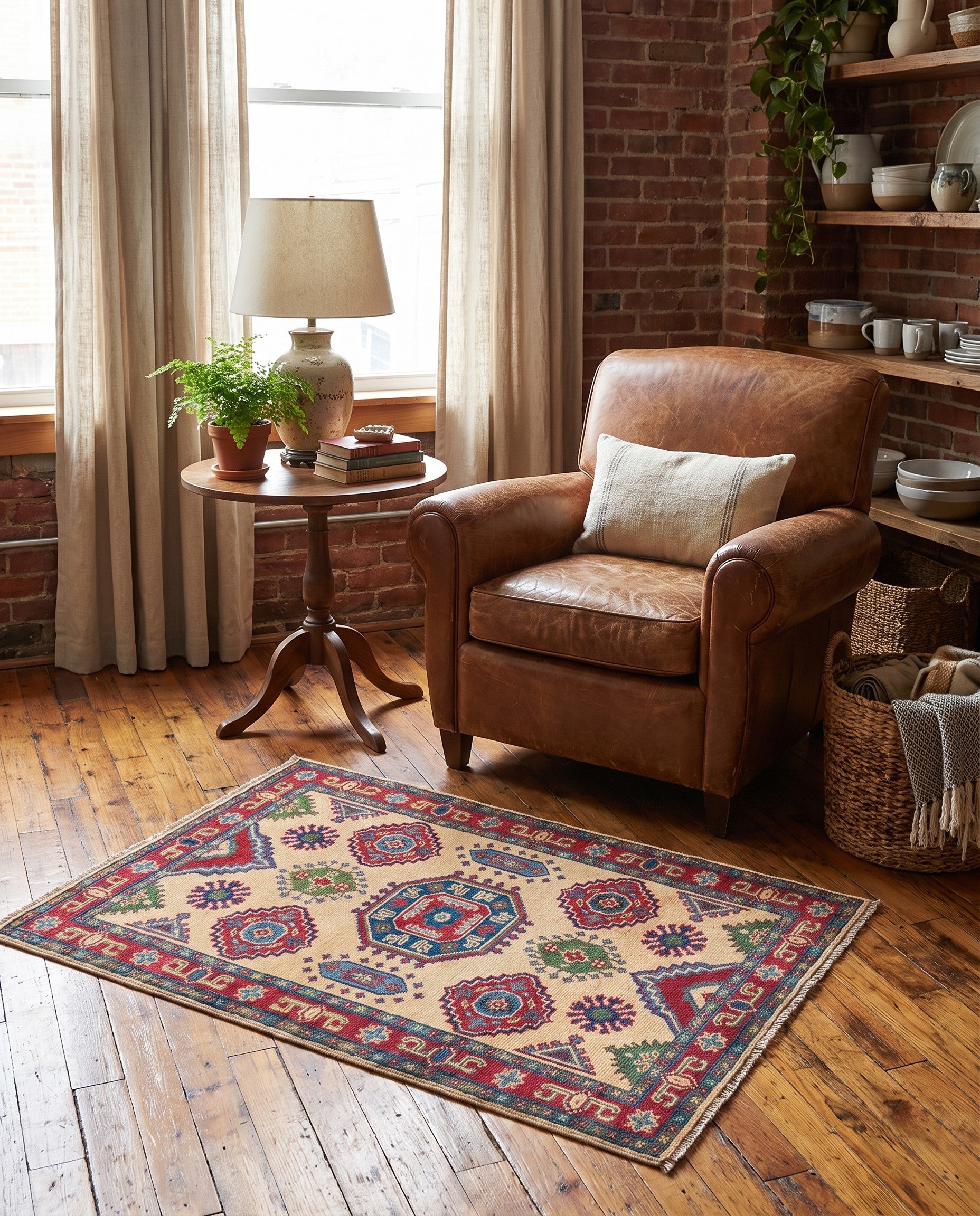 2' 9 x 4' 1 Hand Knotted Kazak Rug