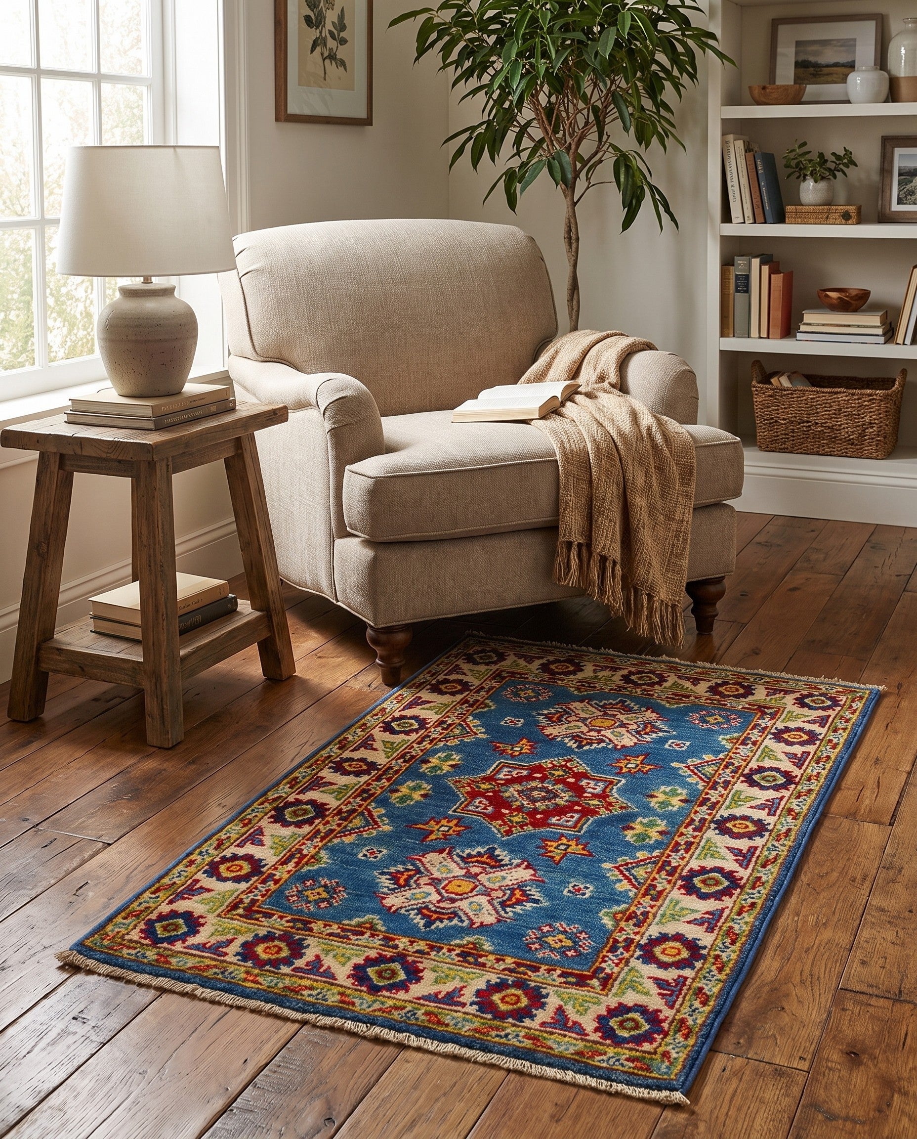 2' x 3' 2 Hand Knotted Kazak Rug