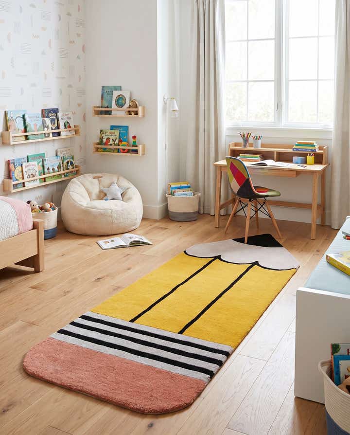 2' 6 x 7' 5 Playtime Kids Wool Freeform Rug