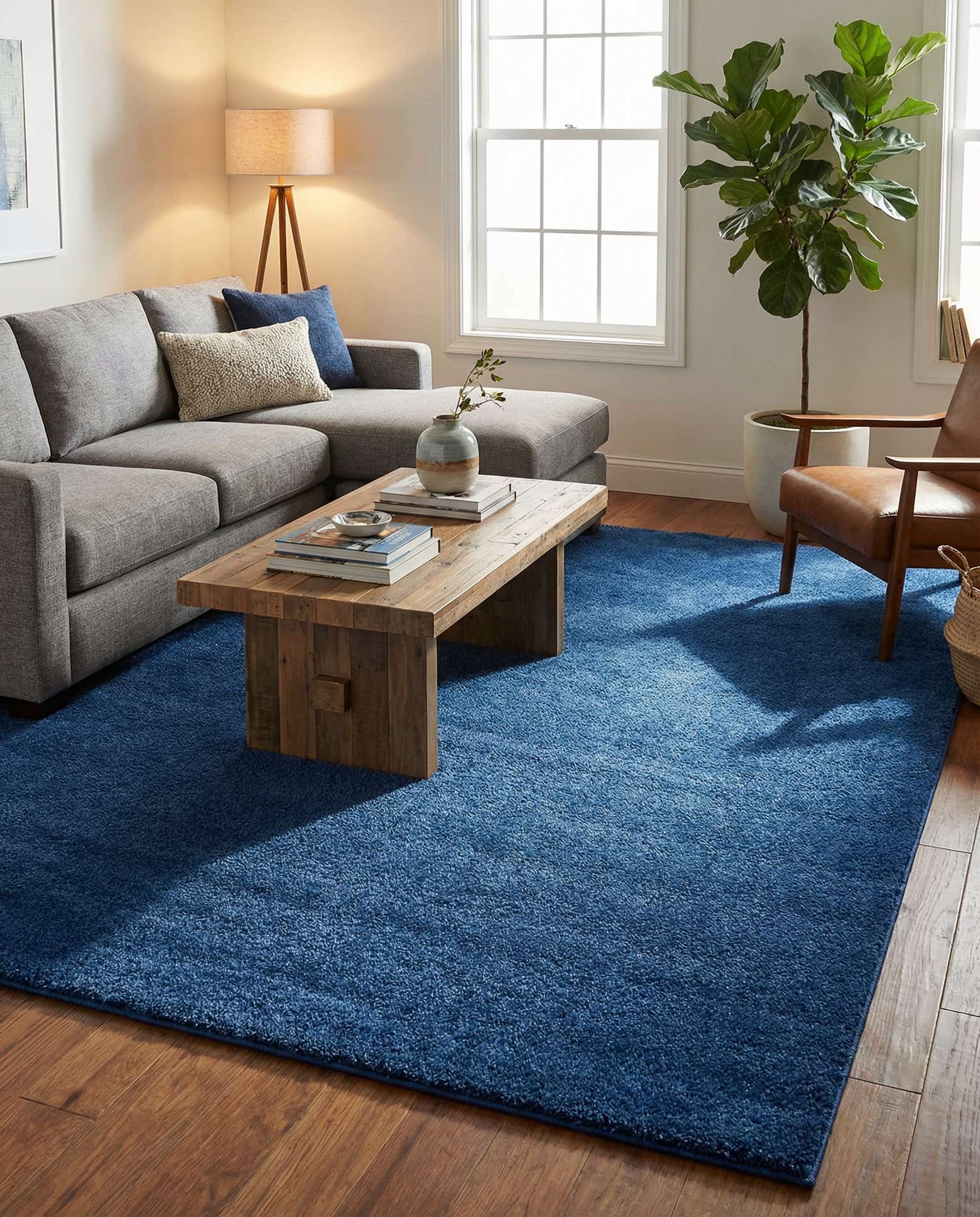 7' 10 x 10' Solid Frieze Rug
