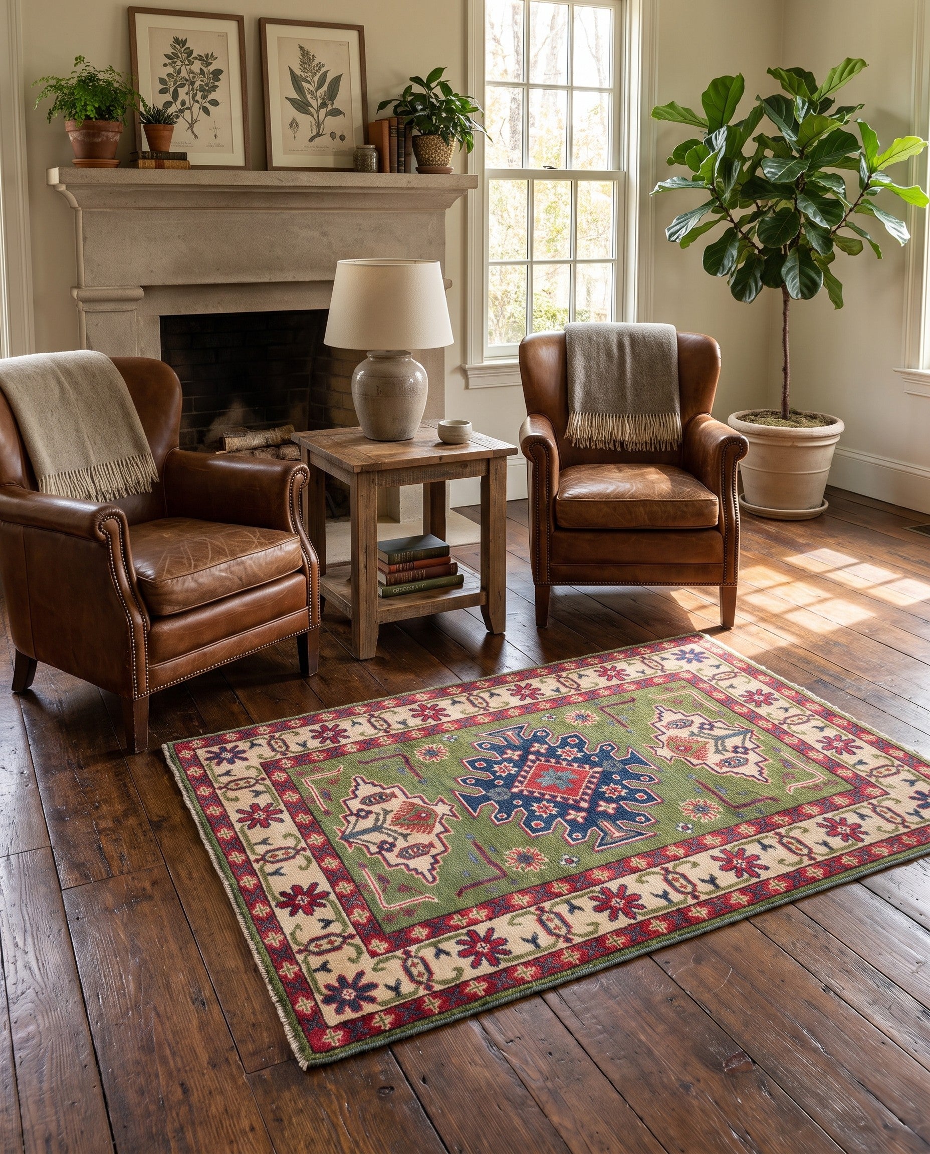 2' 8 x 4' Hand Knotted Kazak Rug