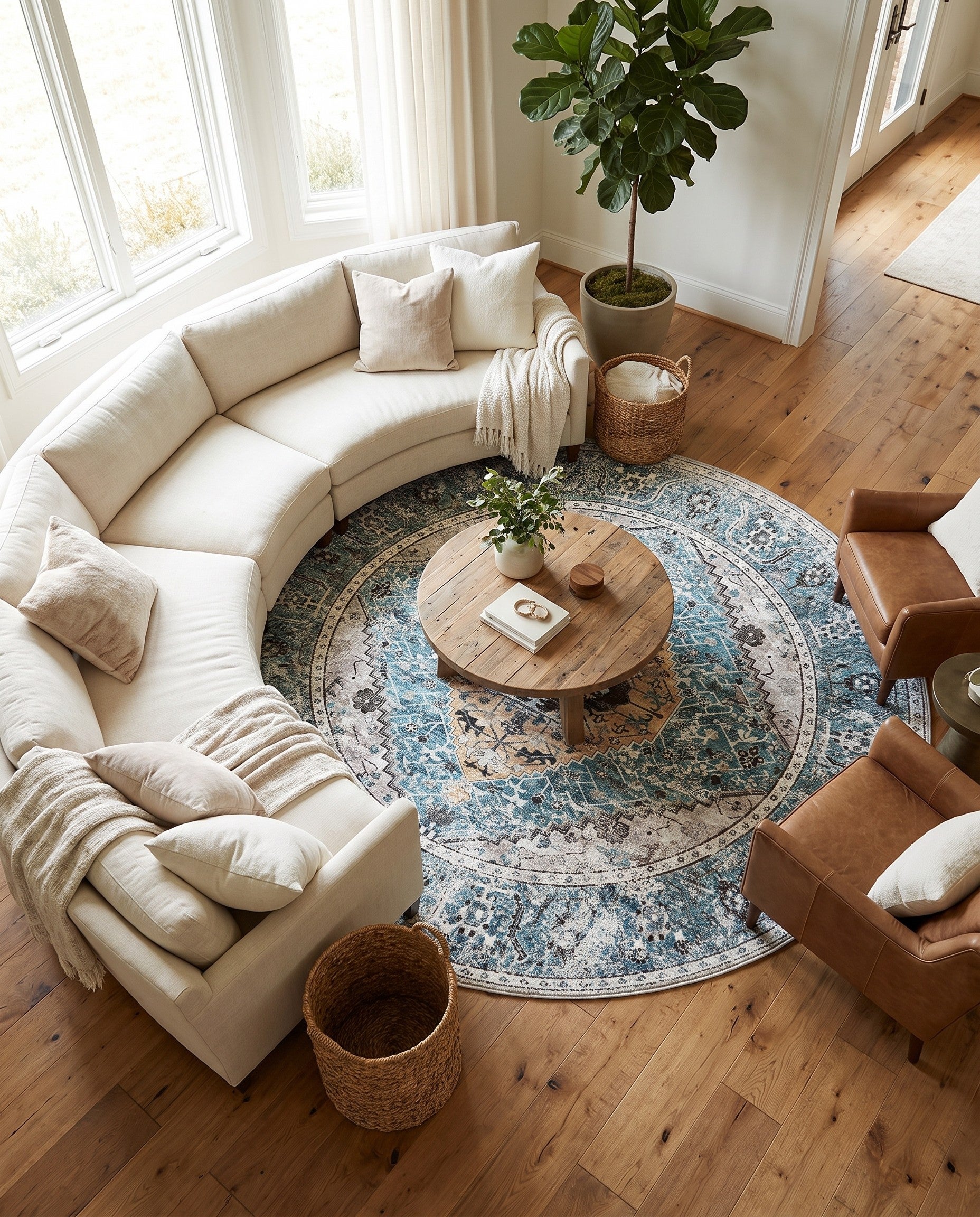 9' 10 x 9' 10 Yara Round Rug
