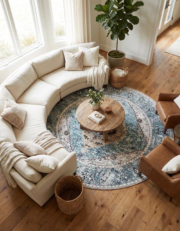 9' 10 x 9' 10 Yara Round Rug