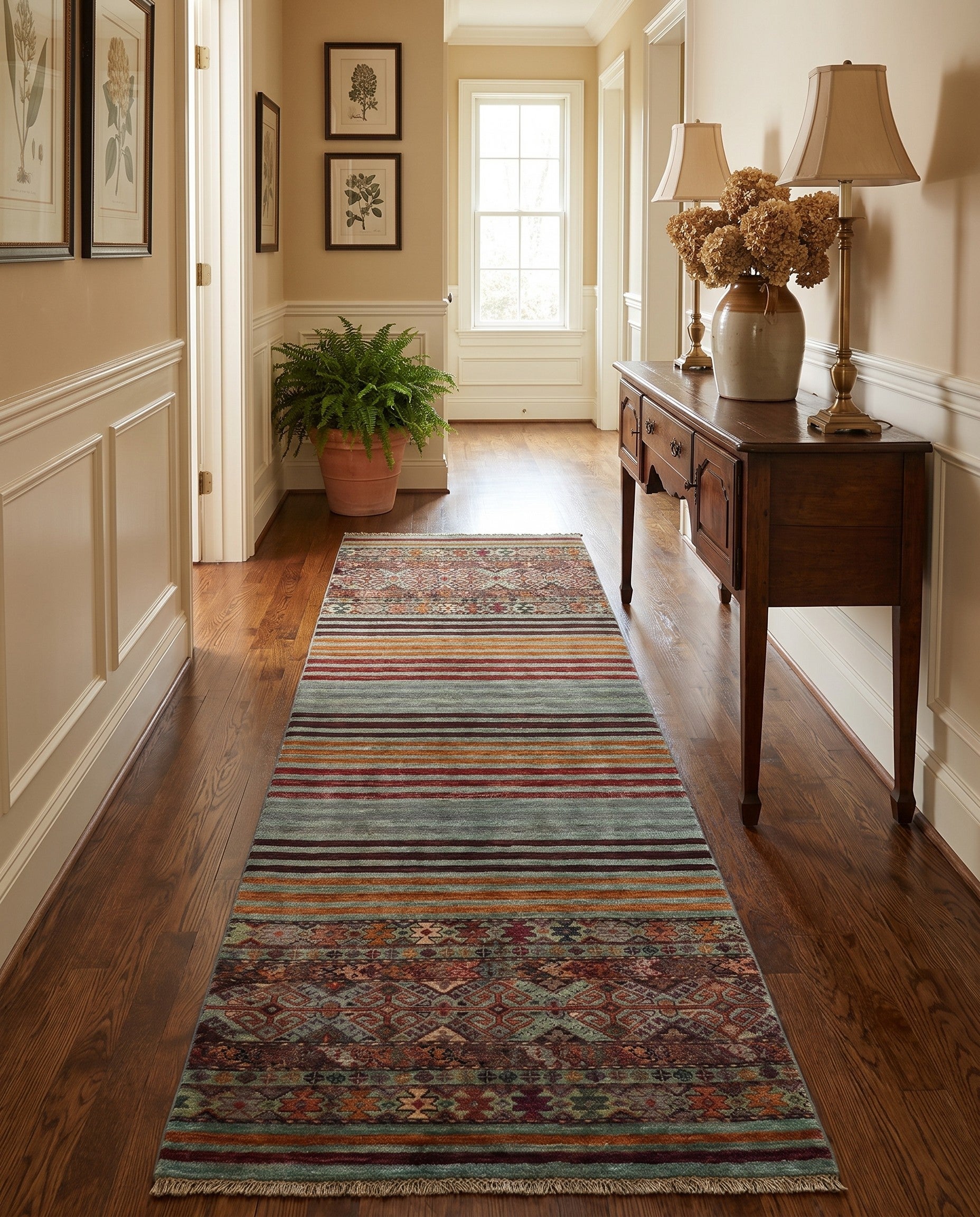 2' 8 x 8' 5 Hand Knotted Kazak Runner Rug