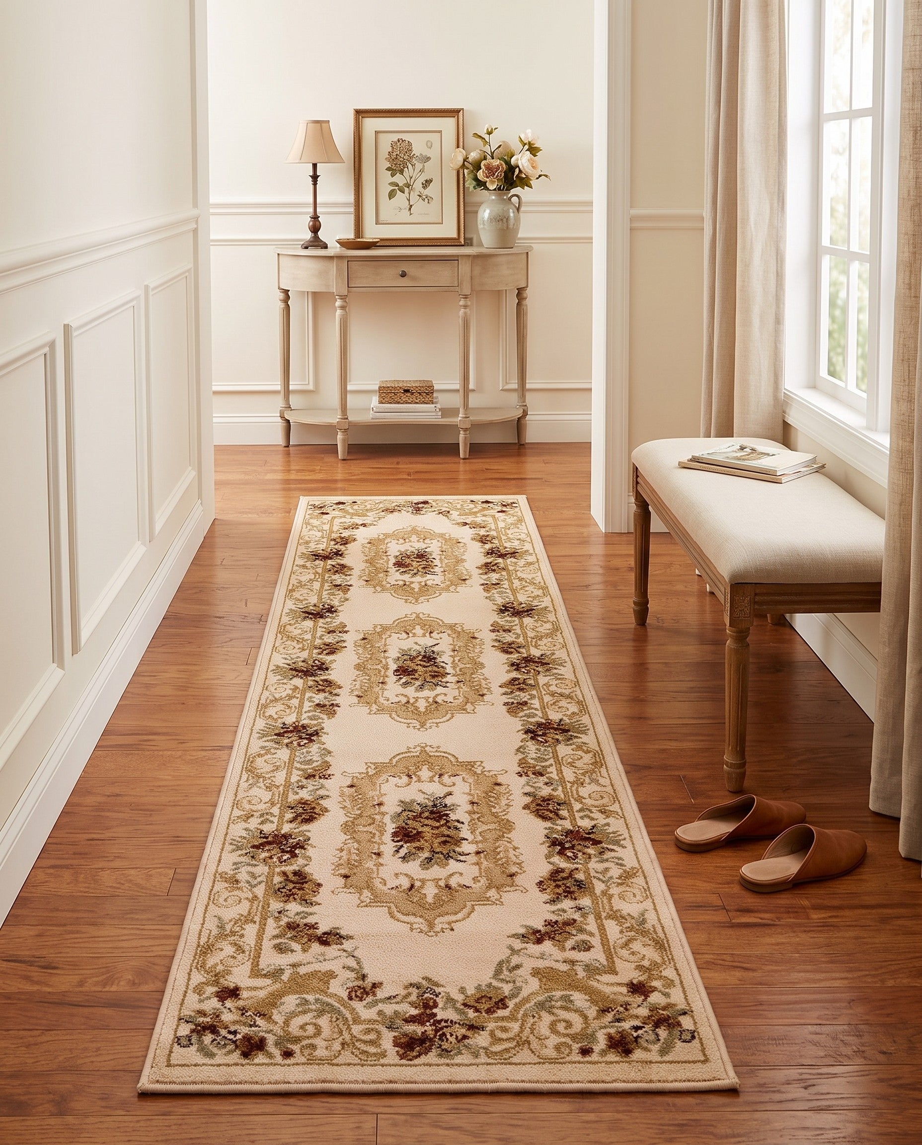Cream Chateau Runner Rug
