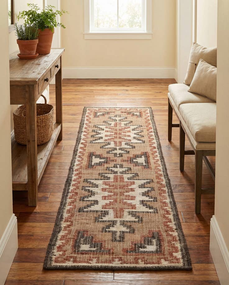 Detail image of 2' x 8' Hand Woven Kala Handwoven Jute Runner Rug