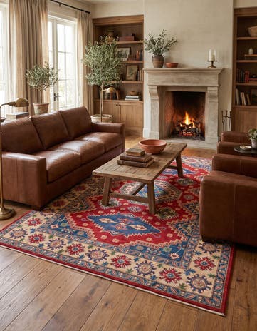 6' 10 x 9' 3 Hand Knotted Kazak Rug