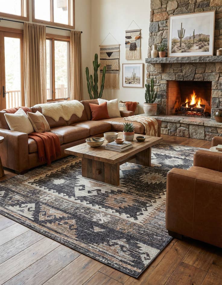 Detail image of 10' x 13' Eco Southwestern Rug