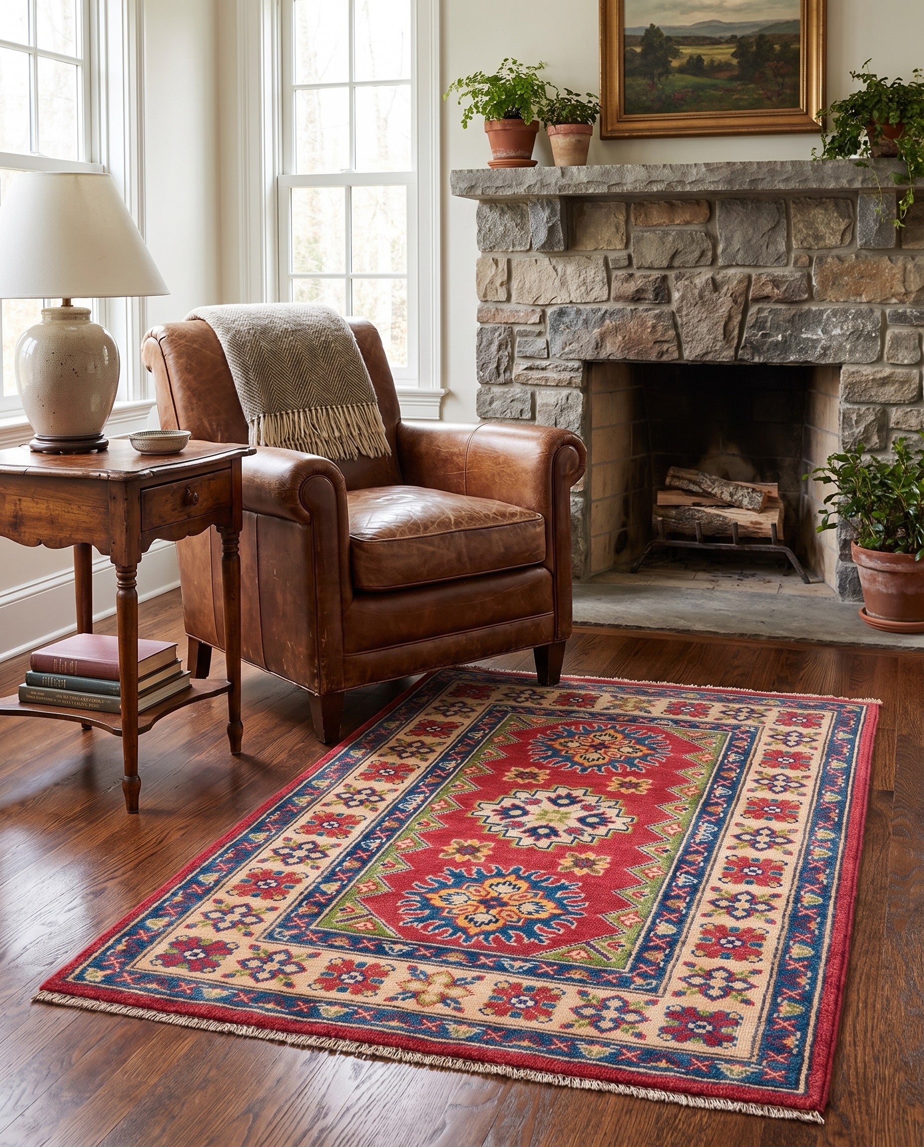 2' 7 x 3' 10 Hand Knotted Kazak Rug
