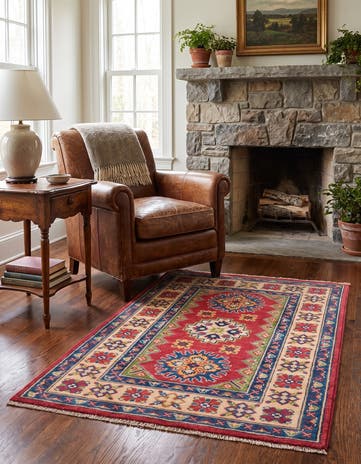 2' 7 x 3' 10 Hand Knotted Kazak Rug