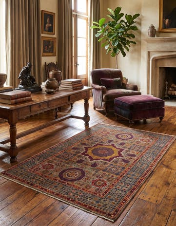 4' x 5' 10 Hand Knotted Mamluk Ziegler Rug
