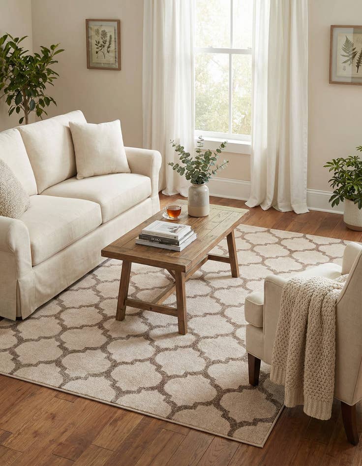 Detail image of 5' 3 x 8' Lattice Rug