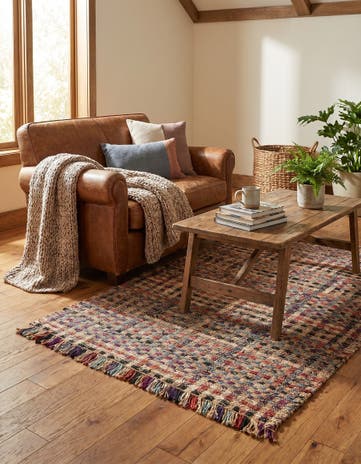 5' 1 x 8' Hand Woven Chunky Jute Rug