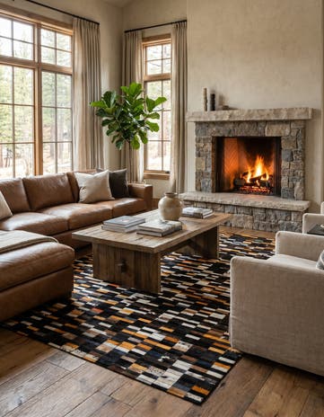 5' 3 x 7' 11 Cowhide - Patchwork Rug