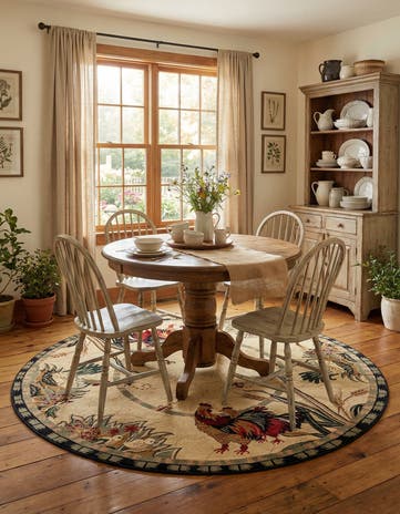 7' 10 x 7' 10 Pastoral Round Rug
