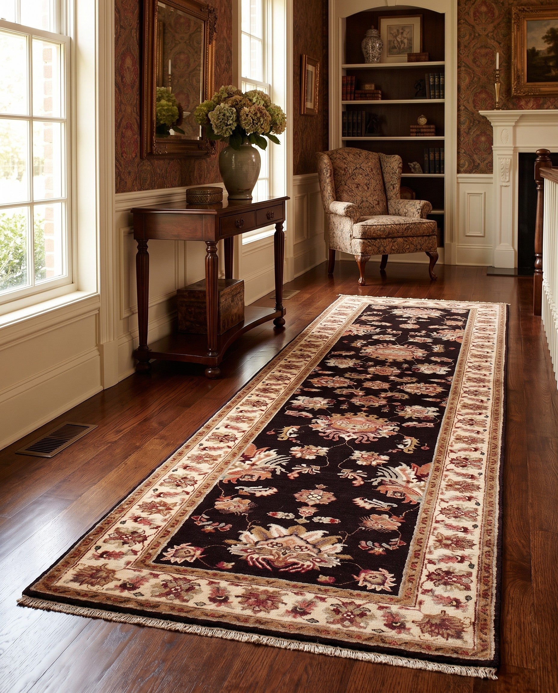 2' 9 x 10' 1 Hand Knotted Peshawar Ziegler Runner Rug