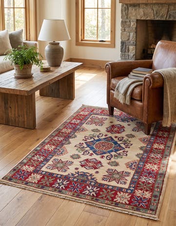 3' 5 x 5' 1 Hand Knotted Kazak Rug
