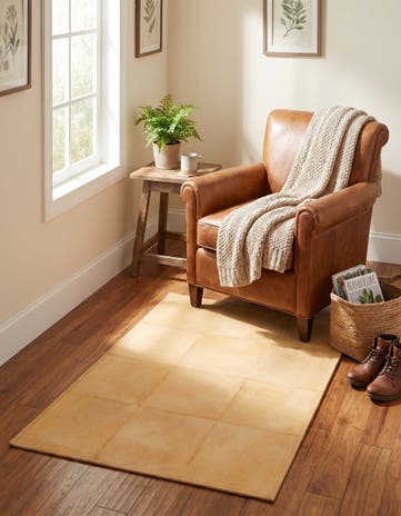 2' 1 x 3' 1 Cowhide Leather Rug