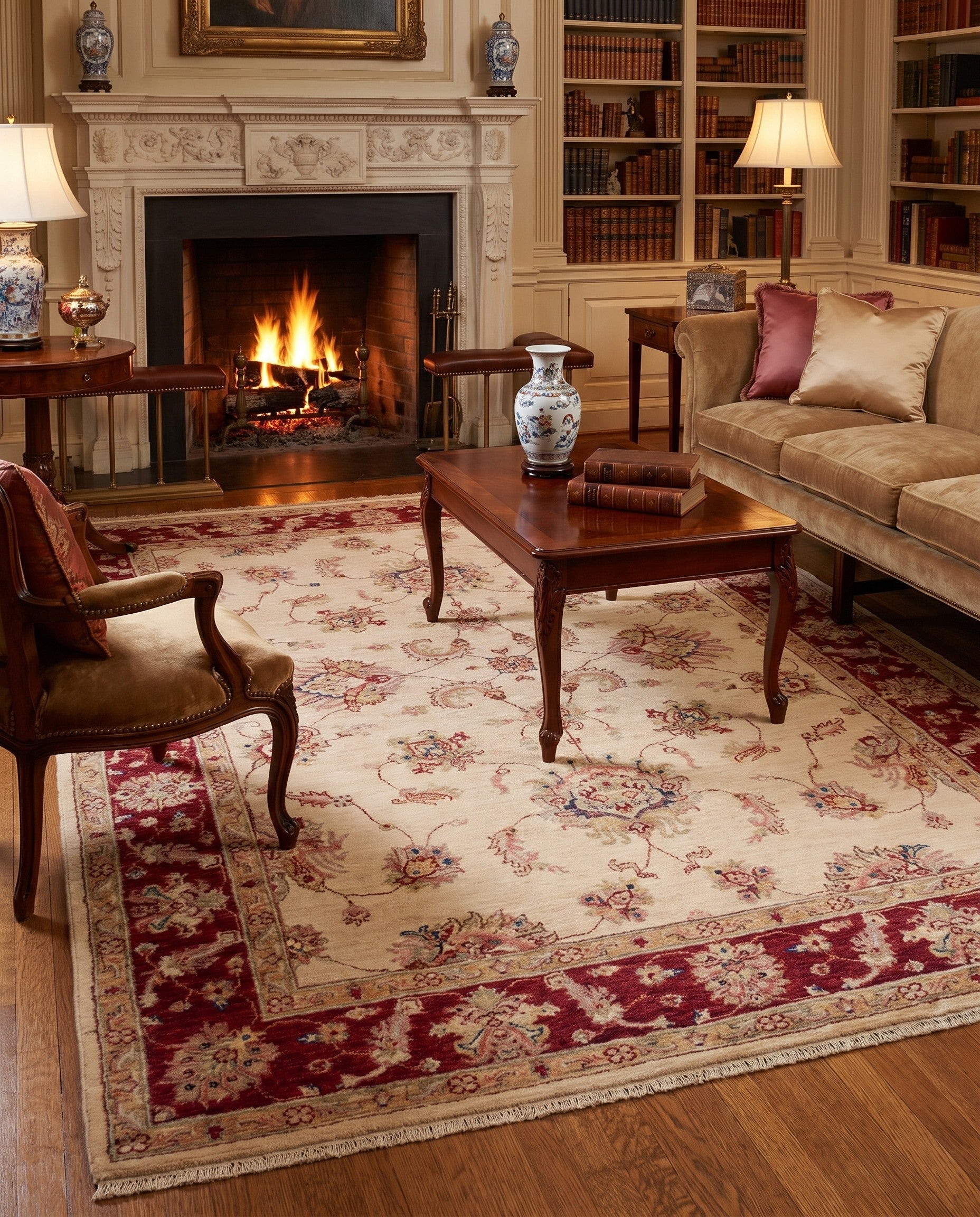 5' 1 x 7' Hand Knotted Ziegler Rug