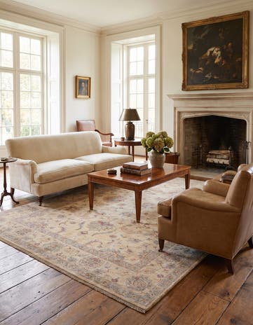 5' 10 x 7' 10 Hand Knotted Ziegler Rug