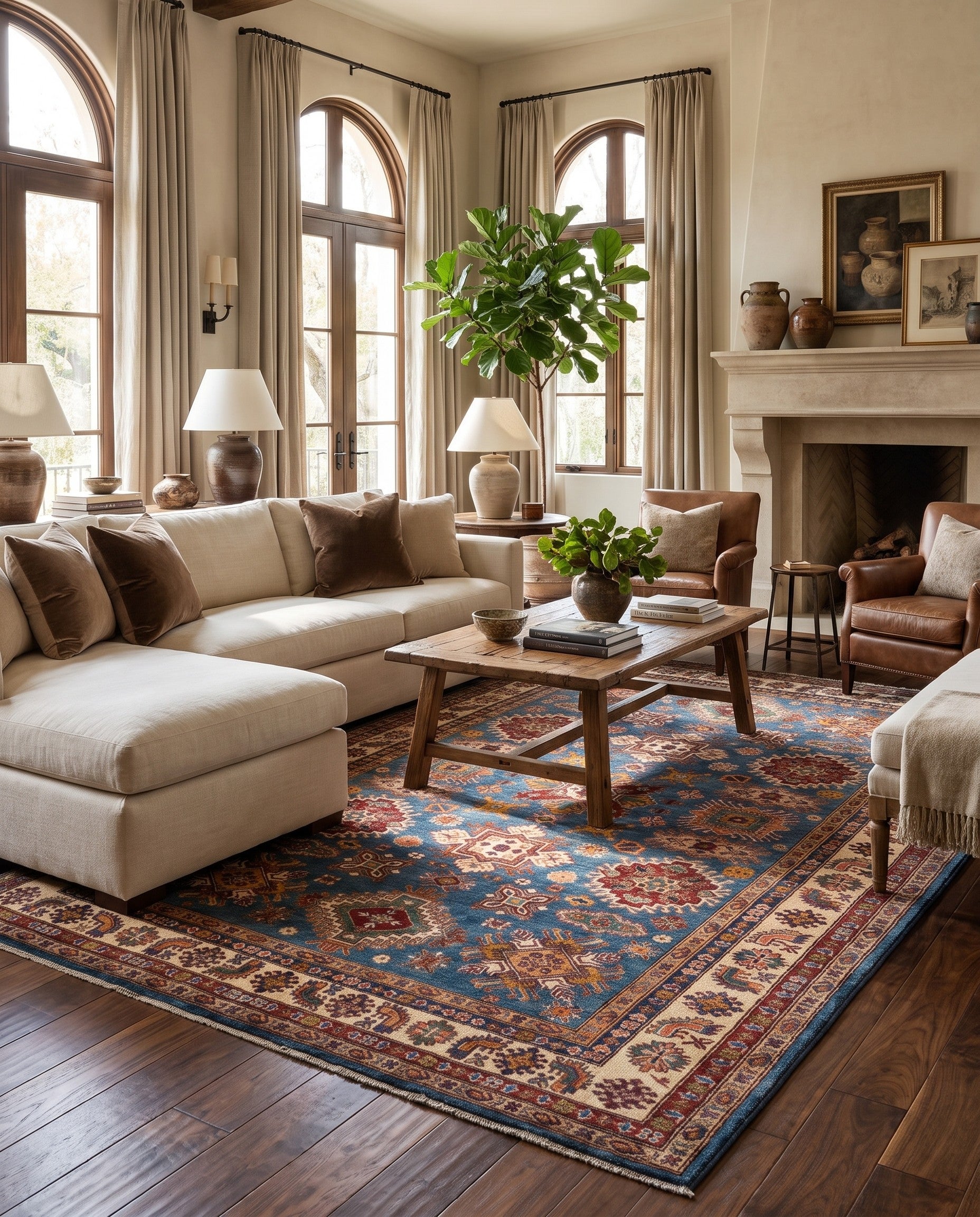 7' 1 x 10' Hand Knotted Kazak Rug