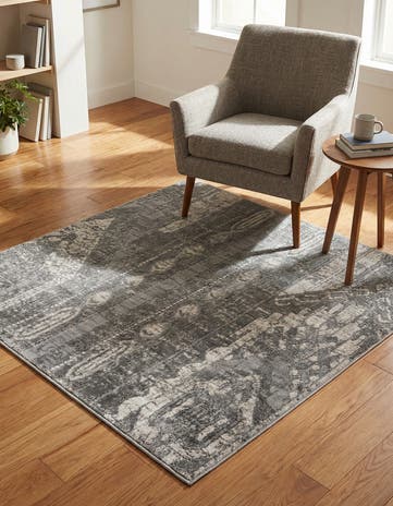 Gray Oregon Square Rug