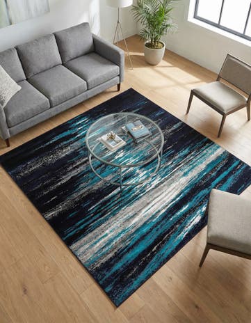 Navy Blue Sydney Square Rug