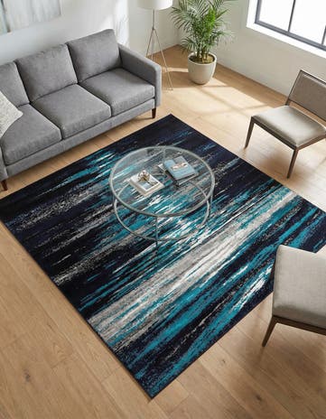 Navy Blue Sydney Square Rug