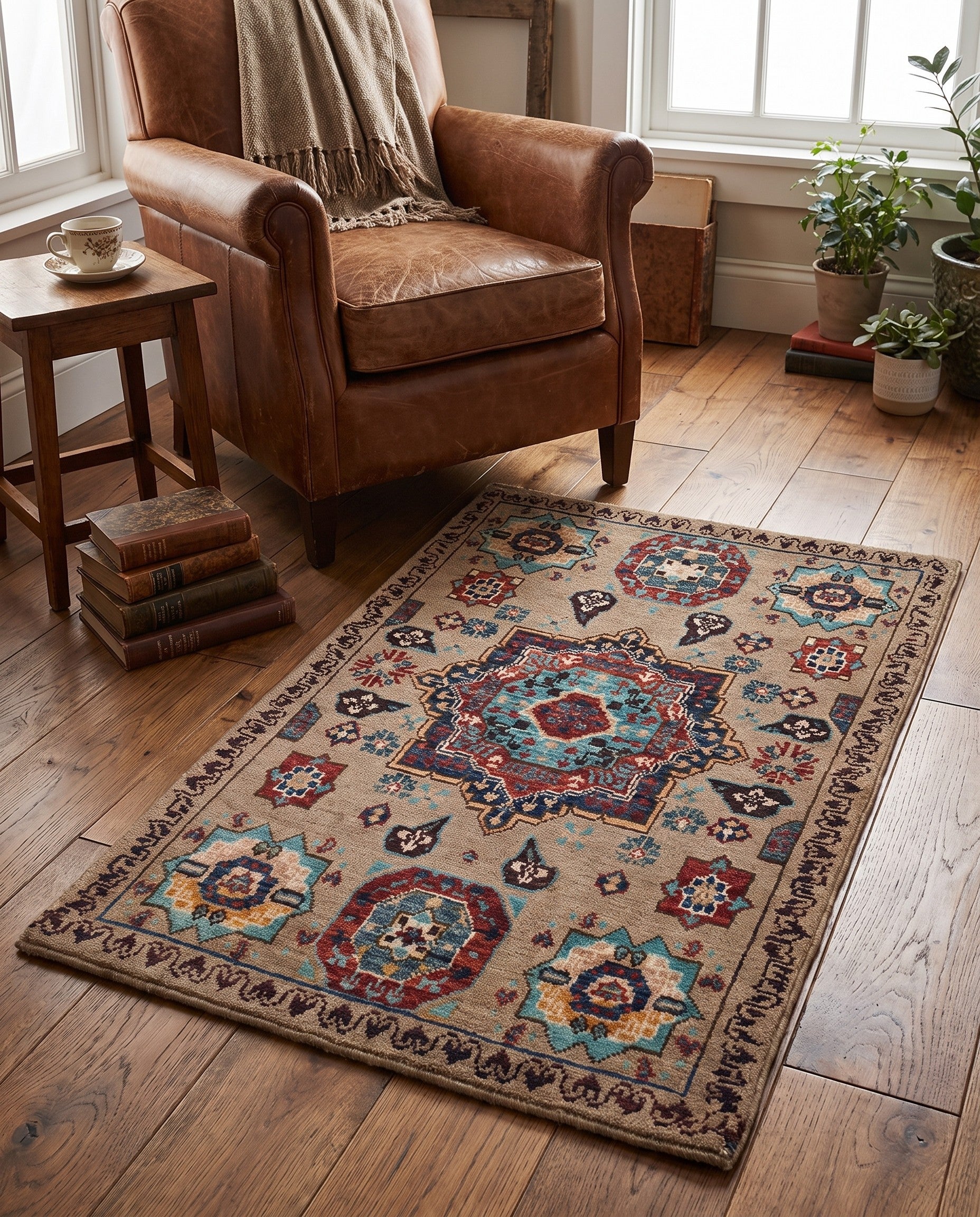 2' x 3' Hand Knotted Mamluk Ziegler Rug