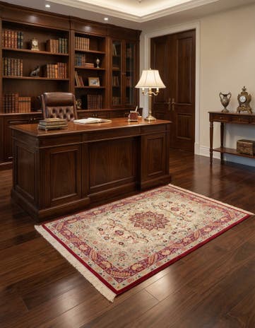 3' 3 x 4' 11 Ghom Silk Rug