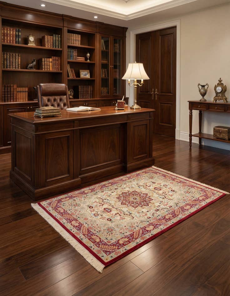 Detail image of 3' 3 x 4' 11 Ghom Silk Rug