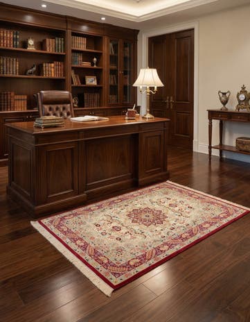 3' 3 x 4' 11 Ghom Silk Rug