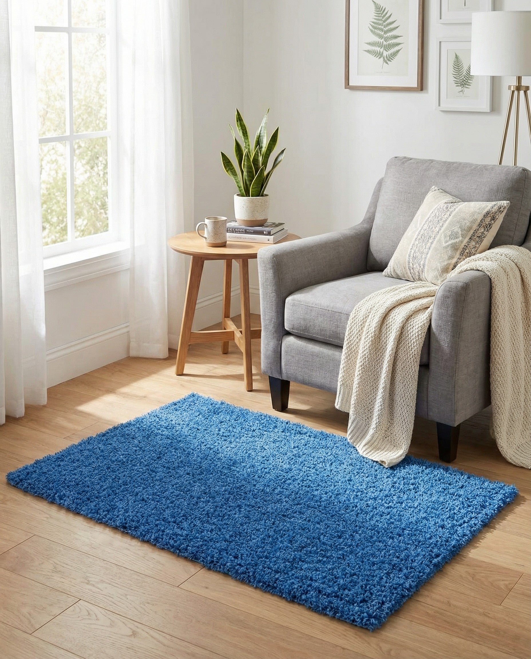 2' x 3' Solid Shag Rug