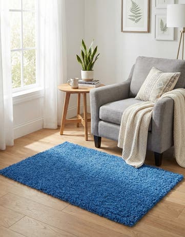 2' x 3' Solid Shag Rug