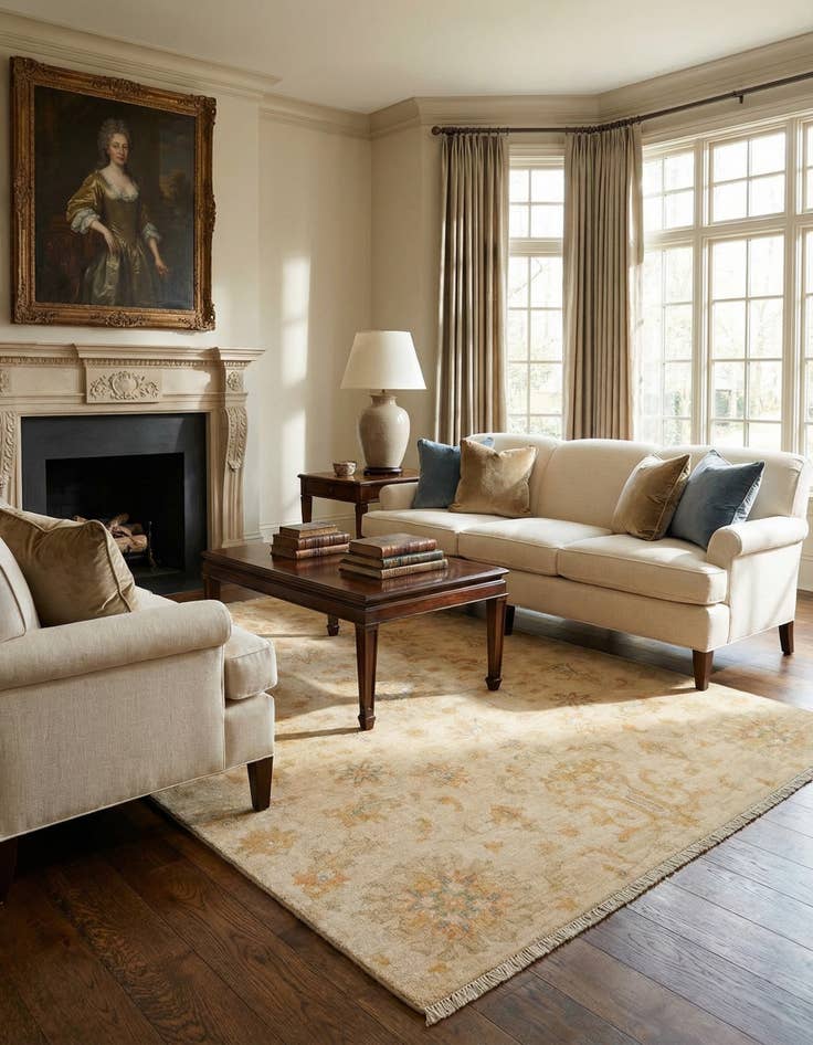 Detail image of 5' 9 x 7' 9 Ziegler Wool Rug