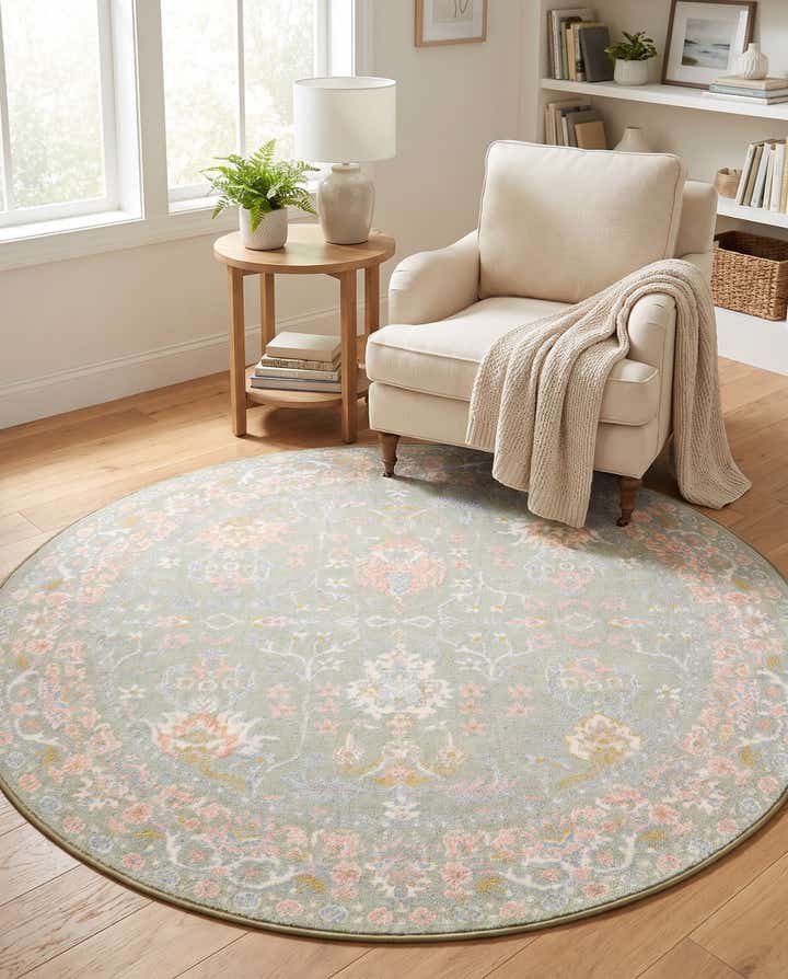160cm x 160cm Kamala Washable Alfombra redondo