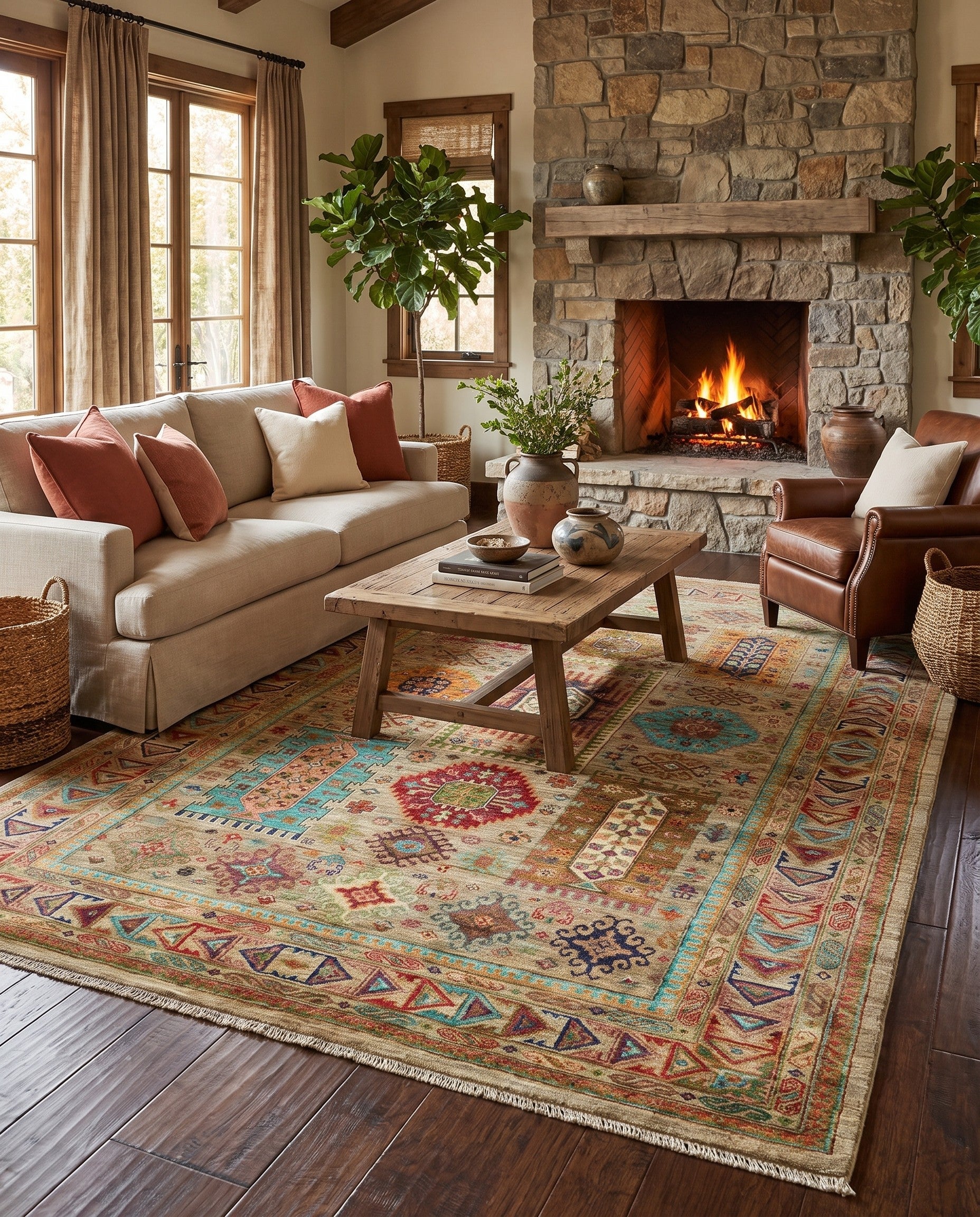 5' 7 x 8' 4 Hand Knotted Ariana Ziegler Rug