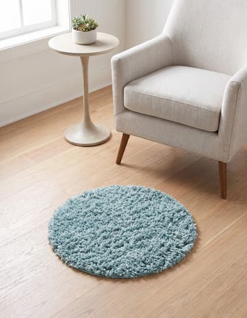 2' x 2' Zermatt Shag Round Rug