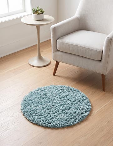 2' x 2' Zermatt Shag Round Rug