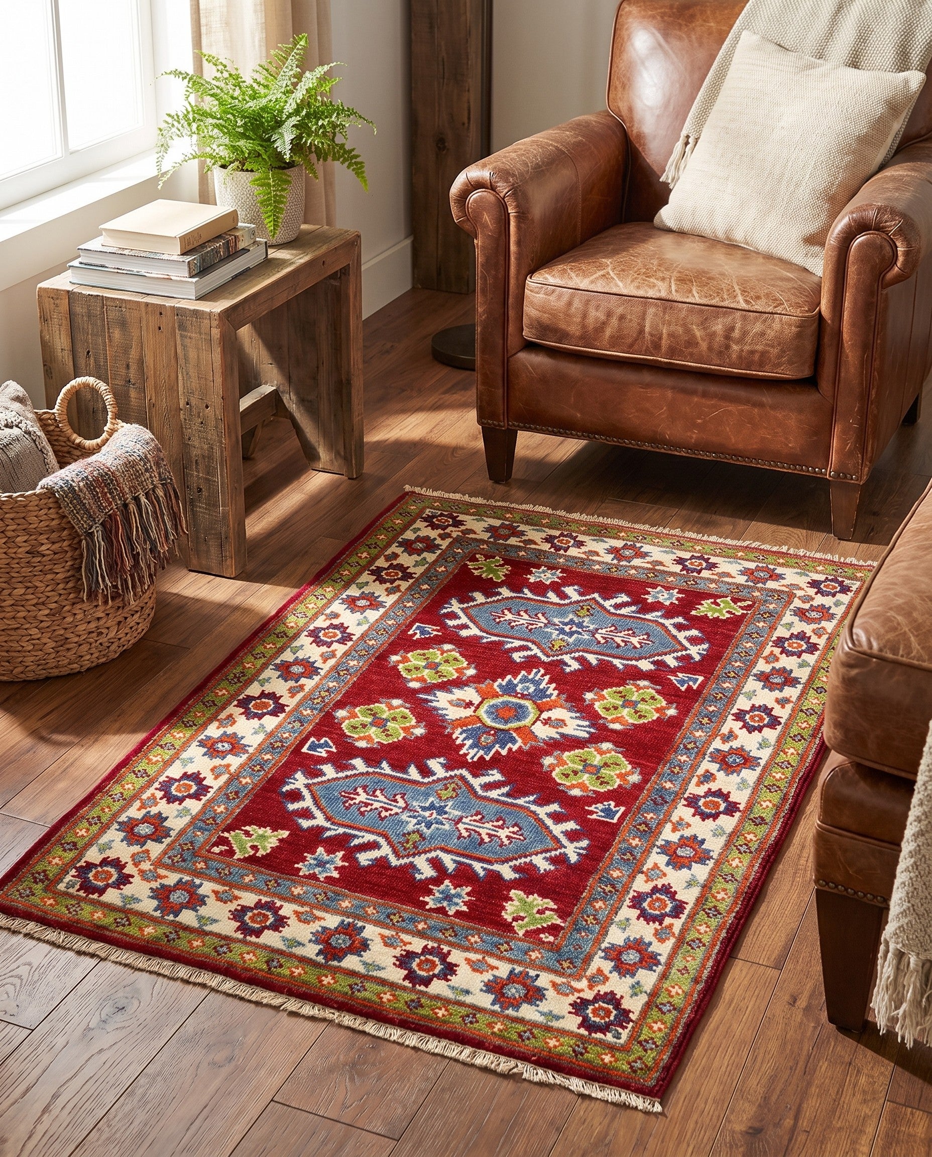 2' 1 x 3' Hand Knotted Kazak Rug