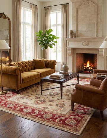 5' 1 x 6' 11 Hand Knotted Ziegler Rug