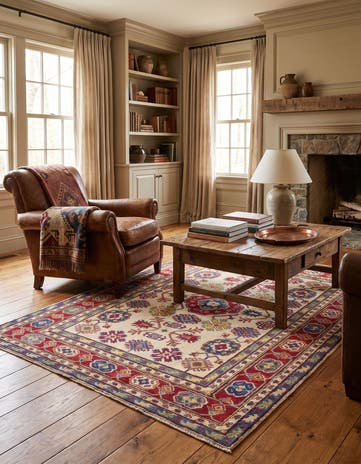 155cm x 215cm Hand Knotted Kazak Rug