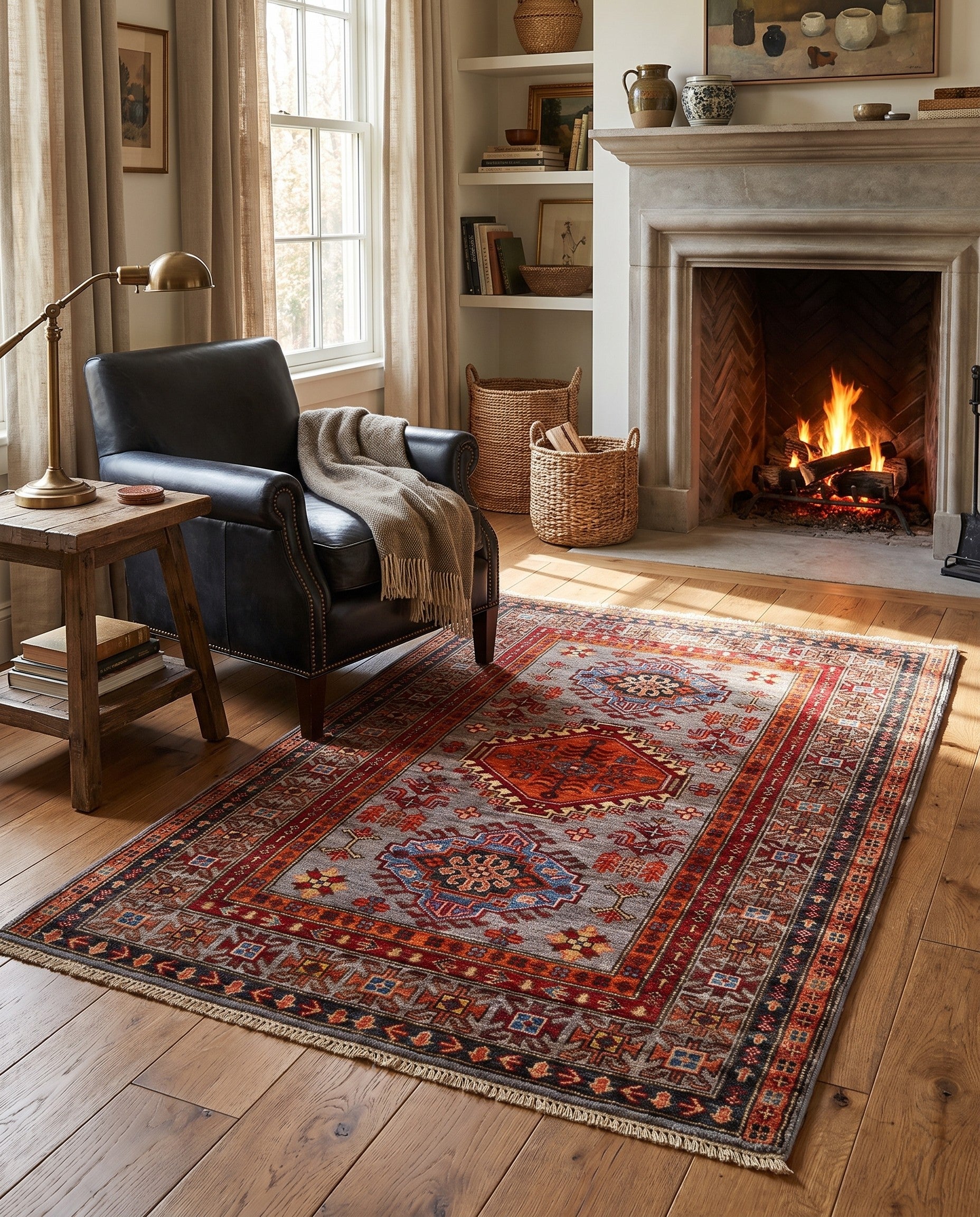 3' 4 x 5' 1 Hand Knotted Kazak Rug