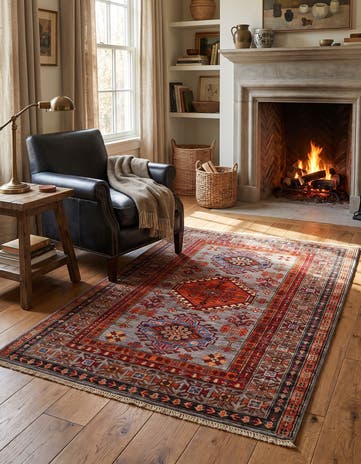 3' 4 x 5' 1 Hand Knotted Kazak Rug