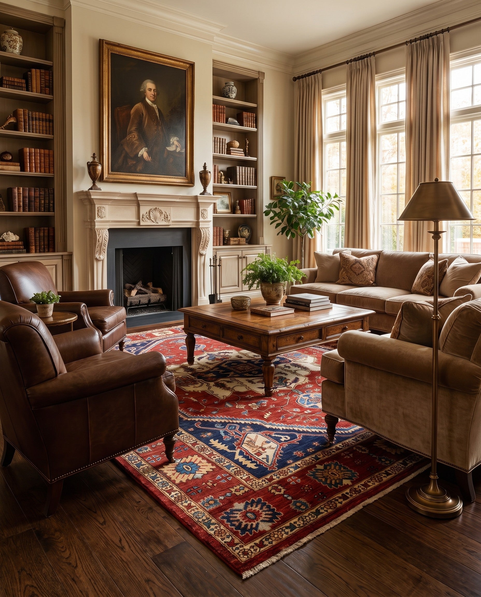 6' 10 x 10' Hand Knotted Heriz Rug