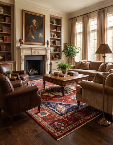 6' 10 x 10' Hand Knotted Heriz Rug