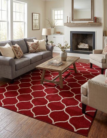 7' 10 x 10' Lattice Frieze Rug