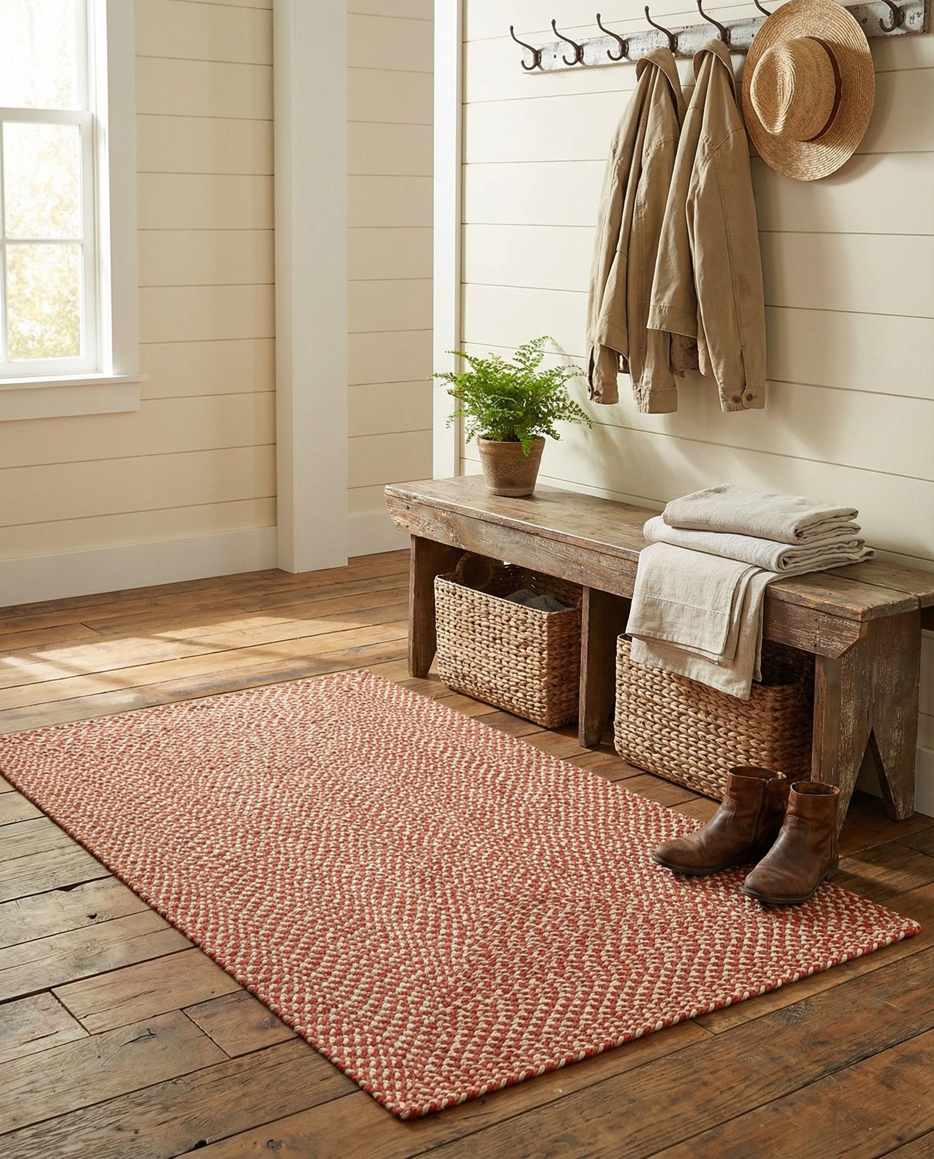 3' 1 x 5' 1  Hand Tweed Braided Jute Rug
